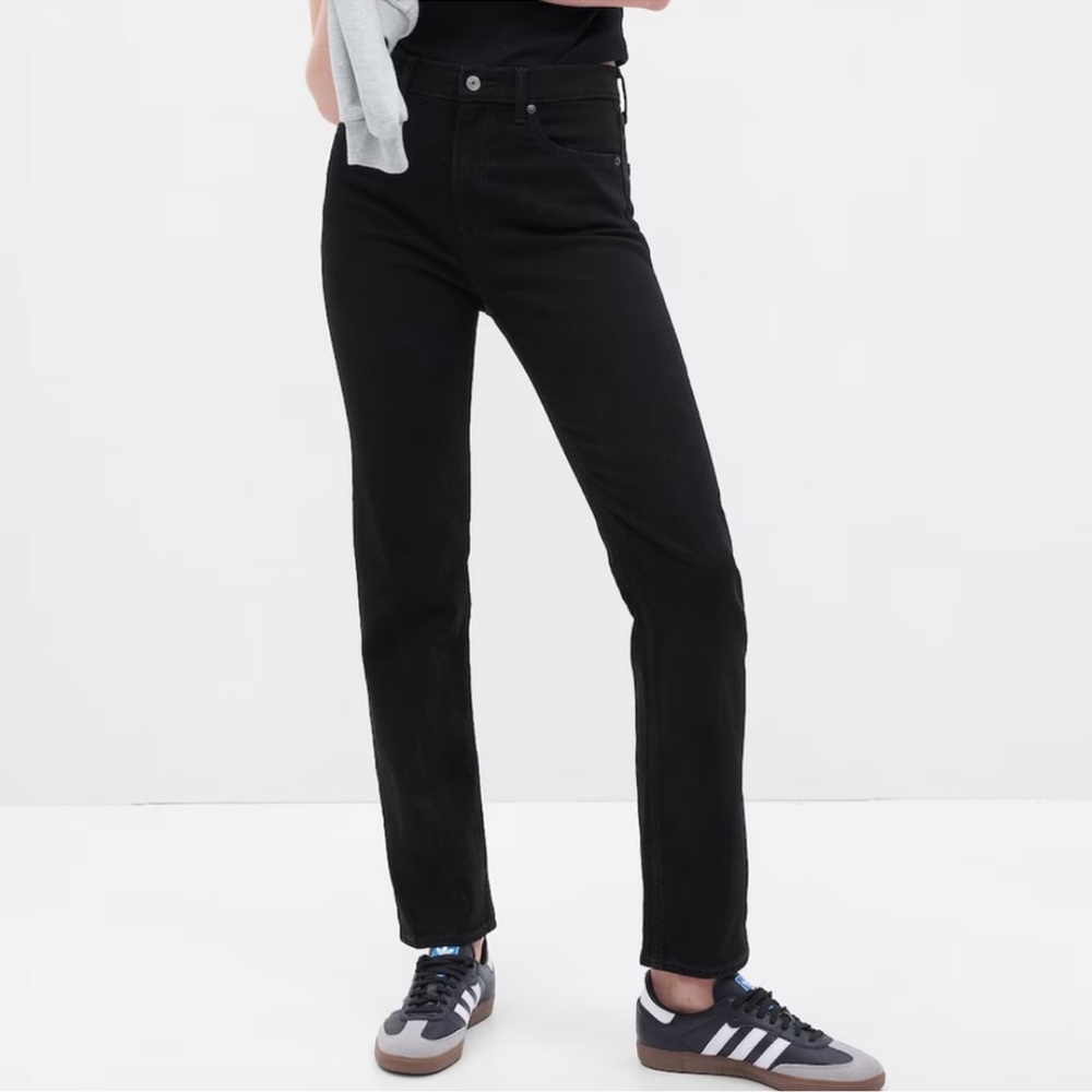 GAP 90’s Straight High Rise Black Jeans Sz 31 NWOT
